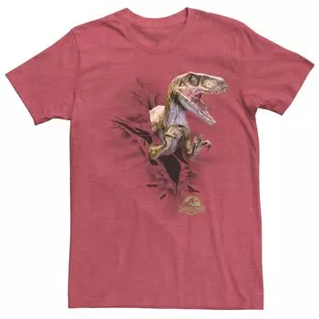 Мужская футболка с рисунком «Парк Юрского периода Ripping Velociraptor» Licensed Character