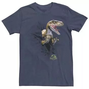 Мужская футболка с рисунком «Парк Юрского периода Ripping Velociraptor» Licensed Character