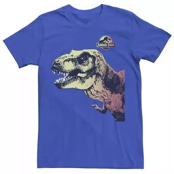 Мужская футболка с рисунком «Парк Юрского периода T-Rex Sunset Color Fil» Licensed Character