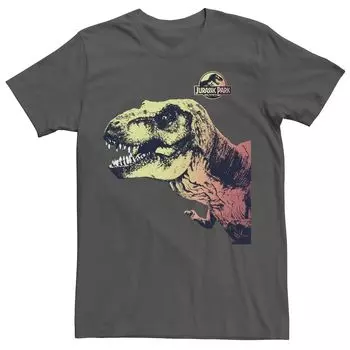 Мужская футболка с рисунком «Парк Юрского периода T-Rex Sunset Color Fil» Licensed Character