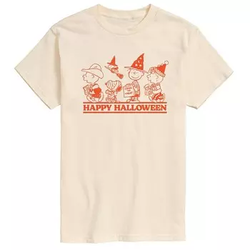 Мужская футболка с рисунком Peanuts Happy Halloween Licensed Character, цвет Cream