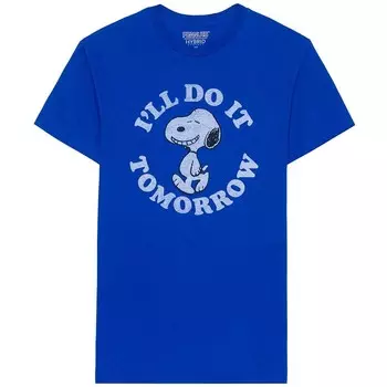 Мужская футболка с рисунком Peanuts Snoopy Tomorrow Licensed Character, цвет Royal Blue