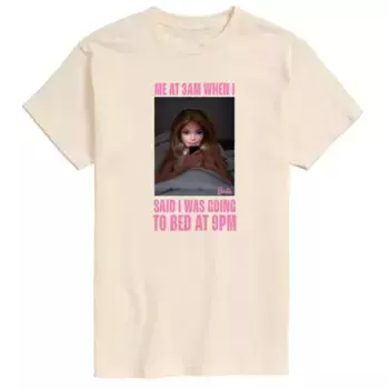 Мужская футболка с рисунком «Перед сном» Barbie, бежевый