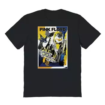 Мужская футболка с рисунком Pink Floyd Knebworth Licensed Character, черный
