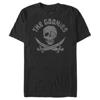 Мужская футболка с рисунком пиратского черепа The Goonies Licensed Character, черный
