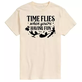Мужская футболка с рисунком «Питер Пэн» Disney's Time Flies, бежевый