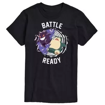 Мужская футболка с рисунком Pokemon Gengar & Snorlax Battle Ready Licensed Character