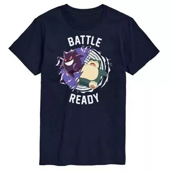 Мужская футболка с рисунком Pokemon Gengar & Snorlax Battle Ready Licensed Character