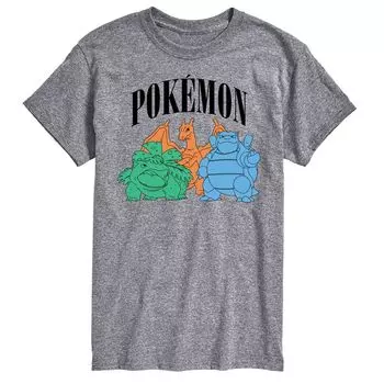 Мужская футболка с рисунком Pokemon Venusaur, Charizard и Blastoise Group Licensed Character