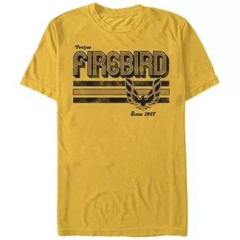 Мужская футболка с рисунком Pontiac Firebird Licensed Character, золотой