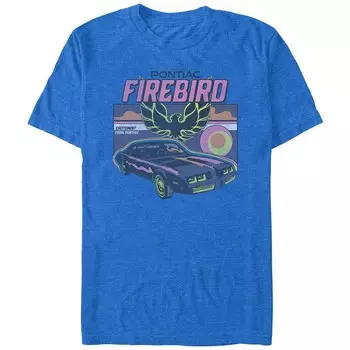 Мужская футболка с рисунком Pontiac Firebird Licensed Character, цвет Royal Heather