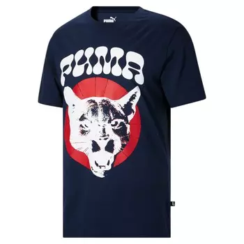 Мужская футболка с рисунком PUMA Halo, темно-синий