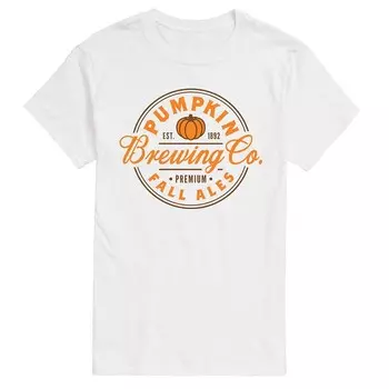 Мужская футболка с рисунком Pumpkin Brewing Co Licensed Character, белый