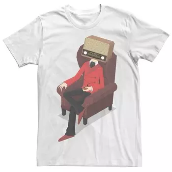 Мужская футболка с рисунком Radiohead Comfy Arm Chair Licensed Character, белый