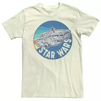 Мужская футболка с рисунком «Радужный сокол тысячелетия» в стиле «Звездные войны» Star Wars