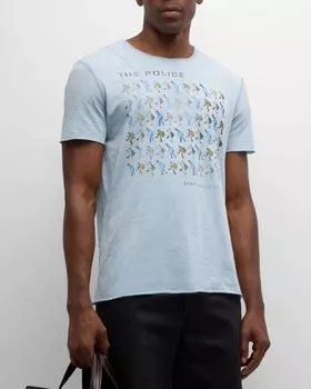 Мужская футболка с рисунком Raw Edge John Varvatos, цвет Vapor Grey