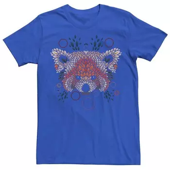 Мужская футболка с рисунком Red Panda Face Leaves Licensed Character, цвет Royal