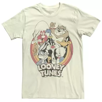 Мужская футболка с рисунком ретро-группы Looney Tunes Licensed Character, цвет Natural