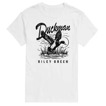 Мужская футболка с рисунком Riley Green Duckman Licensed Character, белый