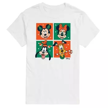 Мужская футболка с рисунком «Рождественская сетка» Disney's «Микки Маус и друзья», белый