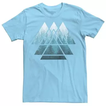 Мужская футболка с рисунком Sacred Geometry Misty Forest Licensed Character, цвет Light Blue