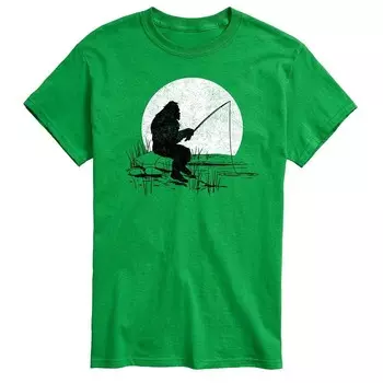 Мужская футболка с рисунком Sasquatch Fishing Licensed Character, зеленый