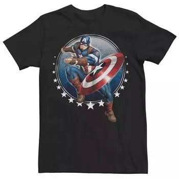 Мужская футболка с рисунком щита Капитана Америки Marvel Licensed Character