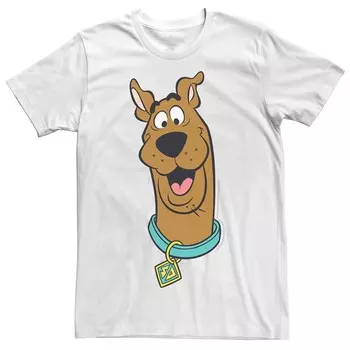 Мужская футболка с рисунком Scooby Doo Big Face Licensed Character, белый