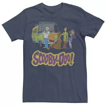 Мужская футболка с рисунком Scooby-Doo Mystery Crew Licensed Character, цвет Navy Heather