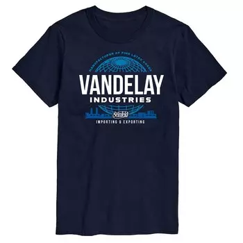 Мужская футболка с рисунком Seinfeld Vandelay Industries Licensed Character, темно-синий