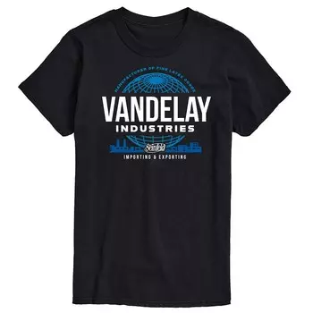 Мужская футболка с рисунком Seinfeld Vandelay Industries Licensed Character, черный
