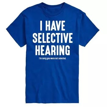 Мужская футболка с рисунком Selective Hearing Licensed Character, синий
