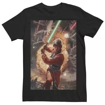 Мужская футболка с рисунком Скайуокера A New Hope Ep4 Licensed Character