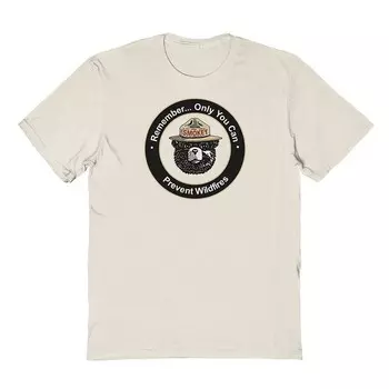 Мужская футболка с рисунком Smokey Bear Wildfires Licensed Character, цвет Natural