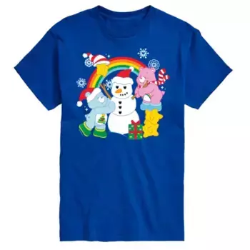 Мужская футболка с рисунком снеговика от Care Bears Licensed Character, синий