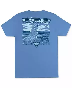 Мужская футболка с рисунком собаки Anders PFG Columbia, синий