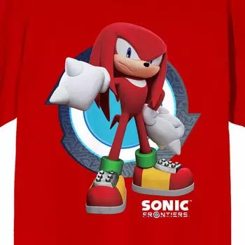 Мужская футболка с рисунком Sonic Frontiers Videogame Knuckles Licensed Character