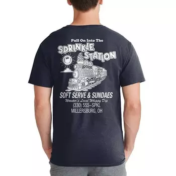 Мужская футболка с рисунком Sprinkle Station Licensed Character, темно-синий