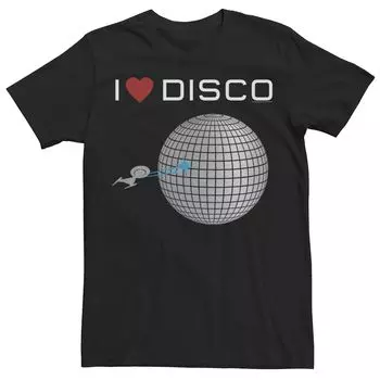 Мужская футболка с рисунком Star Trek Heart Disco Licensed Character