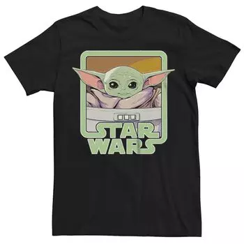 Мужская футболка с рисунком Star Wars The Mandalorian Grogu Licensed Character