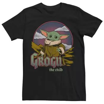 Мужская футболка с рисунком Star Wars The Mandalorian Grogu The Child Licensed Character