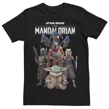 Мужская футболка с рисунком Star Wars The Mandalorian Group Licensed Character