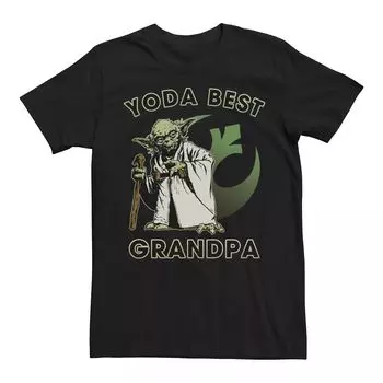 Мужская футболка с рисунком Star Wars Yoda Best Grandpa Licensed Character