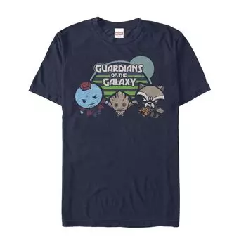 Мужская футболка с рисунком «Стражи Галактики» Marvel Kawaii Art Collection Licensed Character