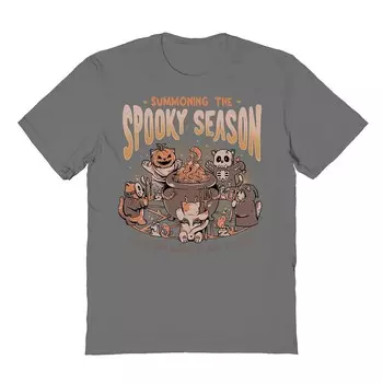 Мужская футболка с рисунком Summoning the Spooky Season Хэллоуин Licensed Character, цвет Charcoal