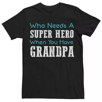 Мужская футболка с рисунком Super Hero Grandpa Licensed Character