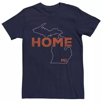 Мужская футболка с рисунком Sweet Home Michigan Licensed Character, темно-синий