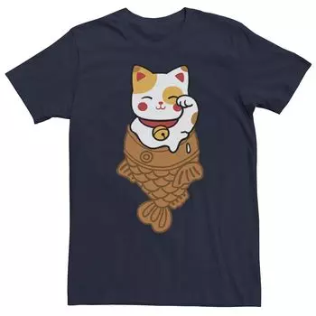 Мужская футболка с рисунком Taiyaki Icecat Licensed Character, синий