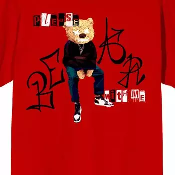 Мужская футболка с рисунком Teddy Drip Please Bear With Me Licensed Character