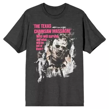 Мужская футболка с рисунком Texas Chainsaw Massacre Licensed Character, серый